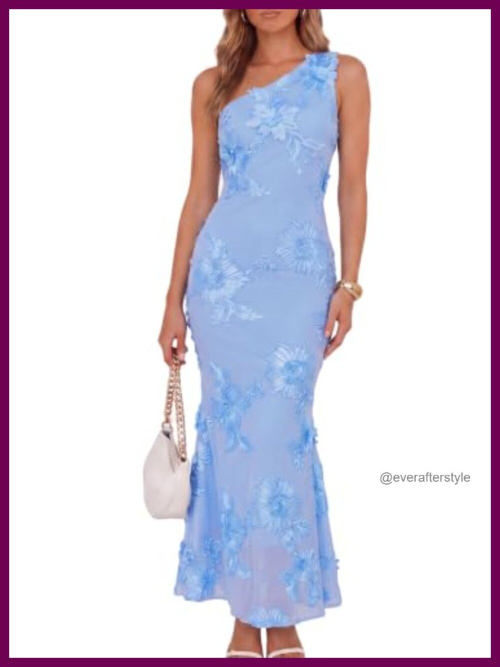 One Shoulder Floral Mesh Bodycon Maxi Dress Sleeveless Wedding Guest